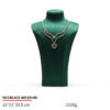 Necklace Jewelry Display Stand Green Color & Microfiber Material NK045-b