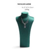 Necklace Jewelry Display Stand Green Color & Microfiber Material NK045-c