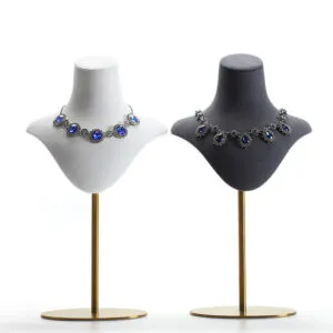 thumbnail image 2 of Box Displays Padded Necklace Display Bust – 11" X 8.5", Velveteen/Leatherette 2 of 5