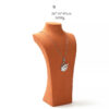 Necklace Jewelry Display Stand Orange Color & Microfiber Material NK038-j