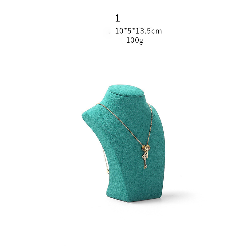 Necklace Jewelry Display Stand Tiffany Blue Color & Microfiber Material NK041-c