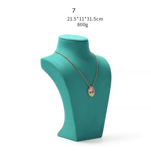 Necklace Jewelry Display Stand Tiffany Blue Color & Microfiber Material NK041-e