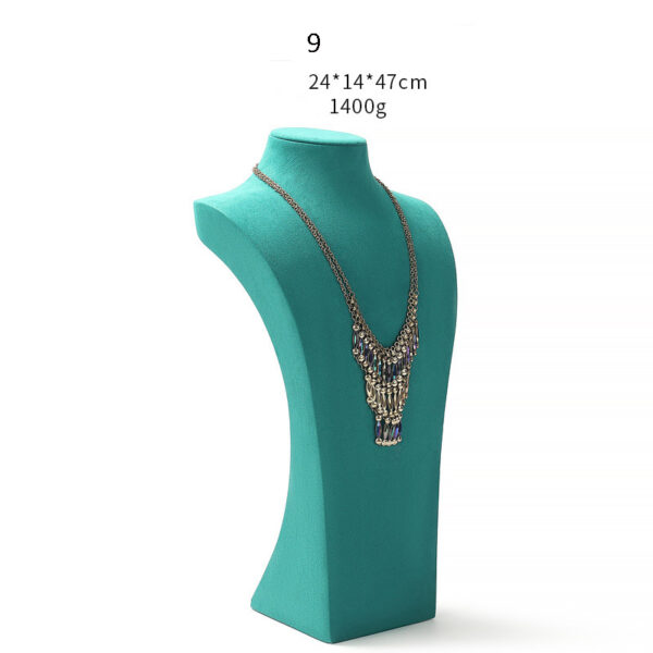 Necklace Jewelry Display Stand Tiffany Blue Color & Microfiber Material NK041-f