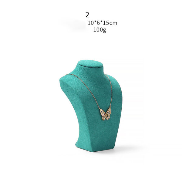 Necklace Jewelry Display Stand Tiffany Blue Color & Microfiber Material NK041-h