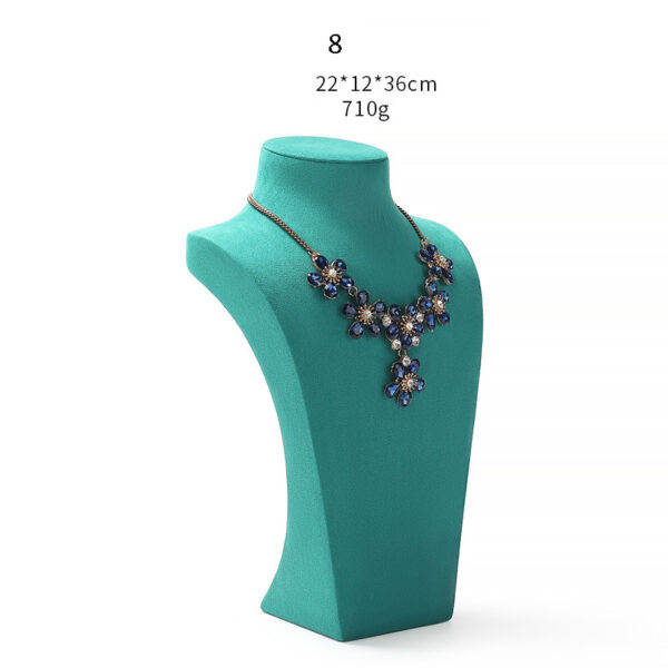 Necklace Jewelry Display Stand Tiffany Blue Color & Microfiber Material NK041-i