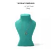 Necklace Jewelry Display Stand Tiffany Green, Blue, Orange, Black & Microfiber NK043-e