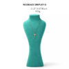 Necklace Jewelry Display Stand Tiffany Green, Blue, Orange, Black & Microfiber NK043-g