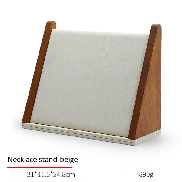 Necklace Jewelry Display Stand Tiffany Grey, Beige Color & Microfiber Material NK042-b