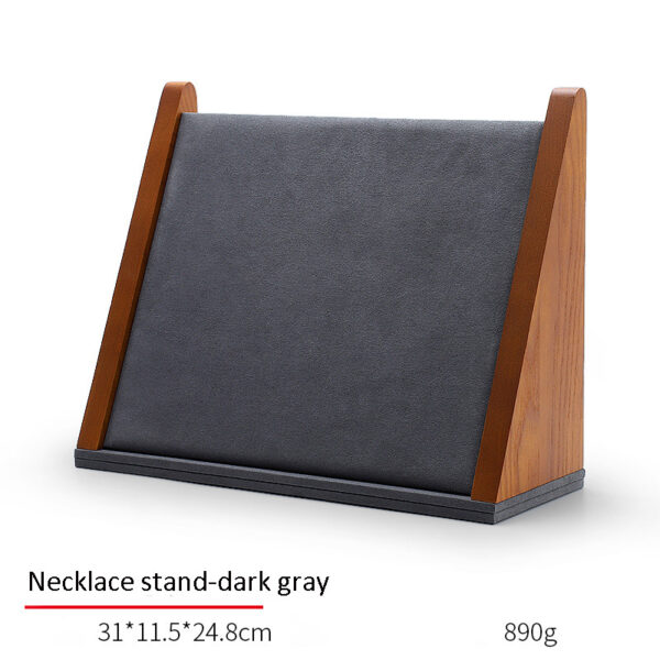 Necklace Jewelry Display Stand Tiffany Grey, Beige Color & Microfiber Material NK042-e