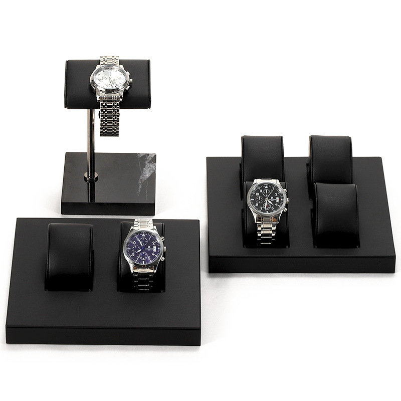 Watch Display Stand Set Black Color & Leather Material WS027-m