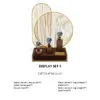 Watch Display Stand Set Brown Color & Microfiber, Metal Material WS025-e