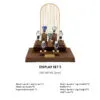 Watch Display Stand Set Brown Color & Microfiber, Metal Material WS025-f