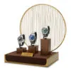 Watch Display Stand Set Brown Color & Microfiber, Metal Material WS025-k