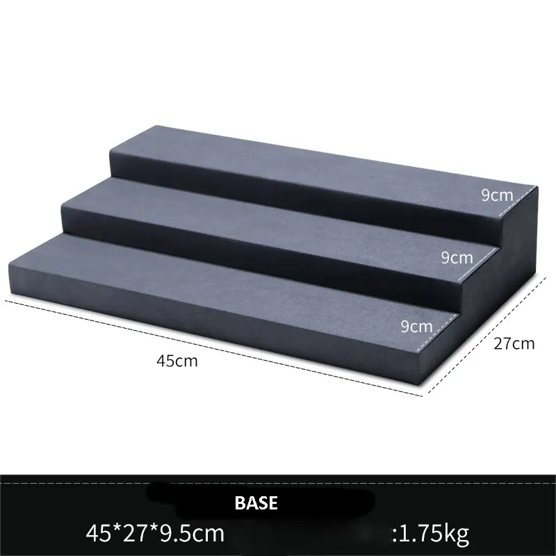 Watch Display Stand Set Dark Grey Color & Microfiber Material WS021-b
