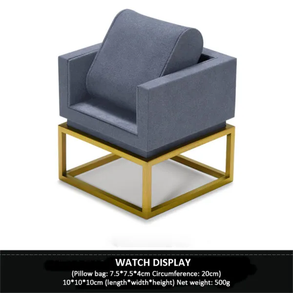 Watch Display Stand Set Dark Grey Color & Microfiber Material WS021-l