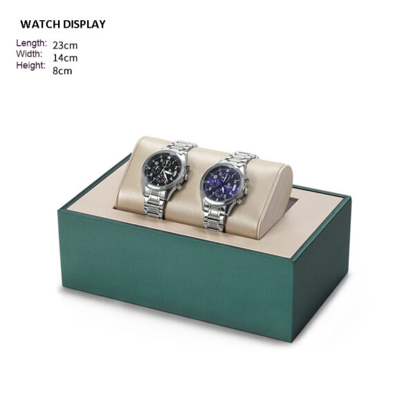 Watch Display Stand Set Green, Champagne Gold Color & Leather Material WS018-k