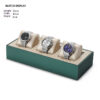 Watch Display Stand Set Green, Champagne Gold Color & Leather Material WS018-l