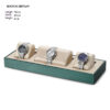 Watch Display Stand Set Green, Champagne Gold Color & Leather Material WS018-m