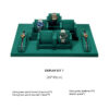 Watch Display Stand Set Green Color & Microfiber, Metal Material WS023-f