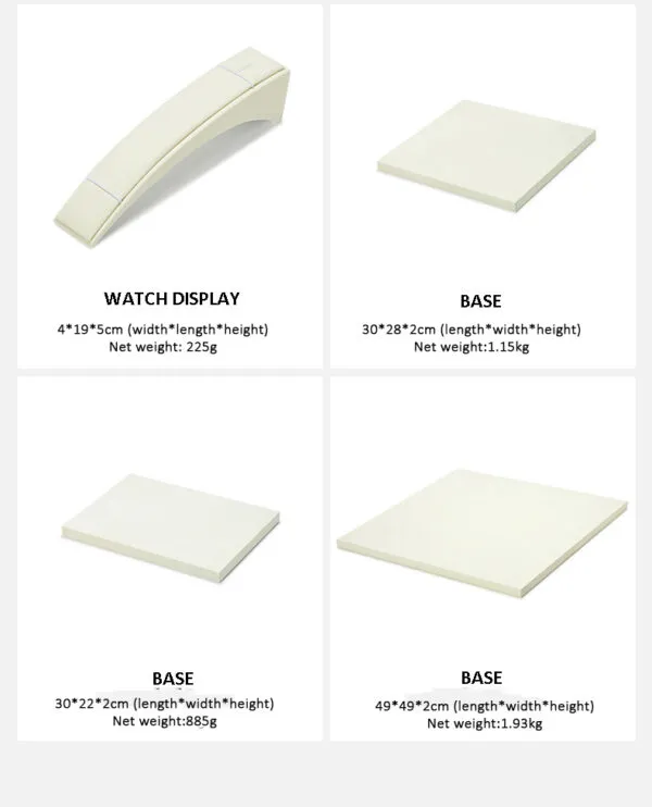 Watch Display Stand Set OFF White Color & Microfiber, Metal Material WS022-l