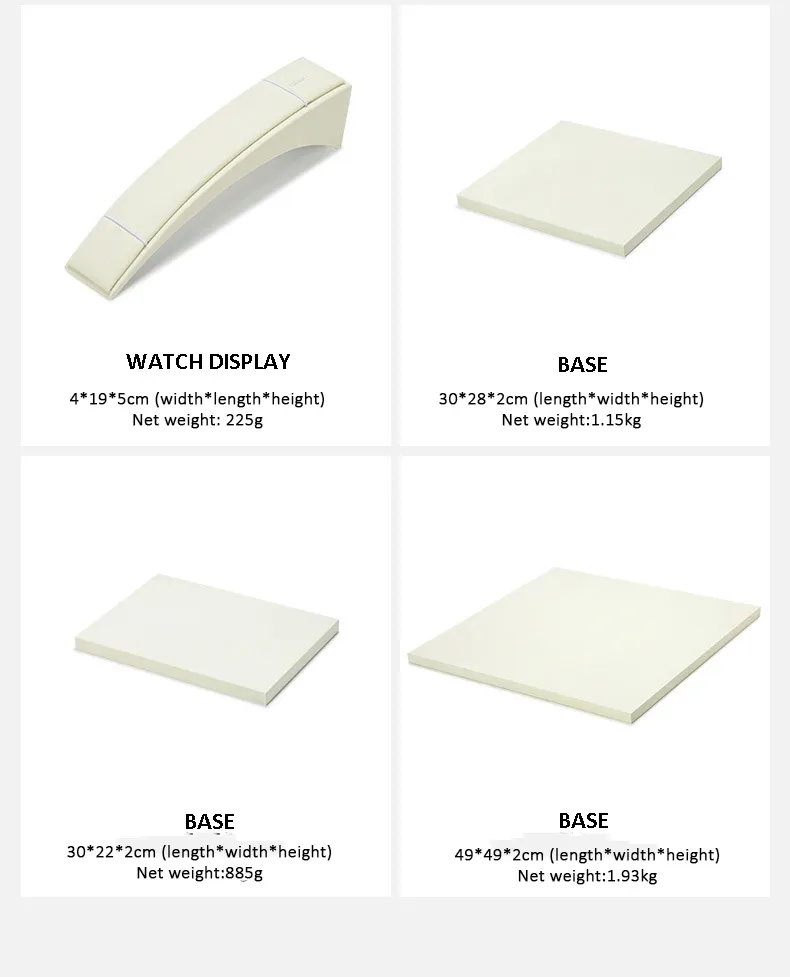 Watch Display Stand Set OFF White Color & Microfiber, Metal Material WS022-l