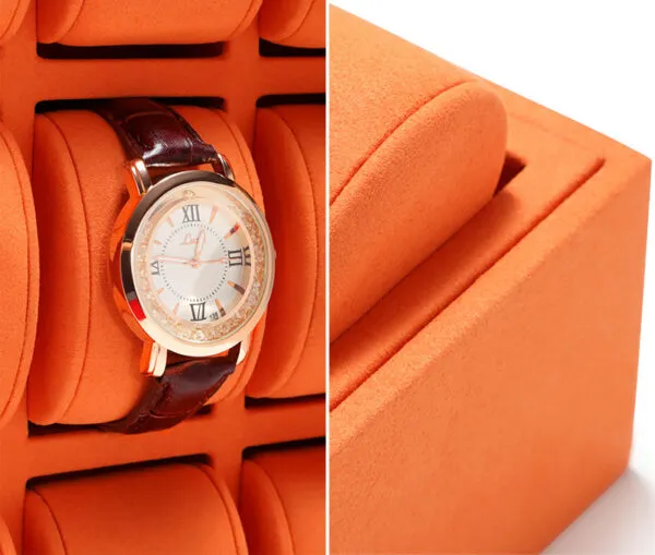Watch Display Stand Set Orange, Green, Red, Blue Color & Microfiber, Velvet Material WS020-d Watch Display Stand Set Orange, Green, Red, Blue Color & Microfiber, Velvet Material WS020-d