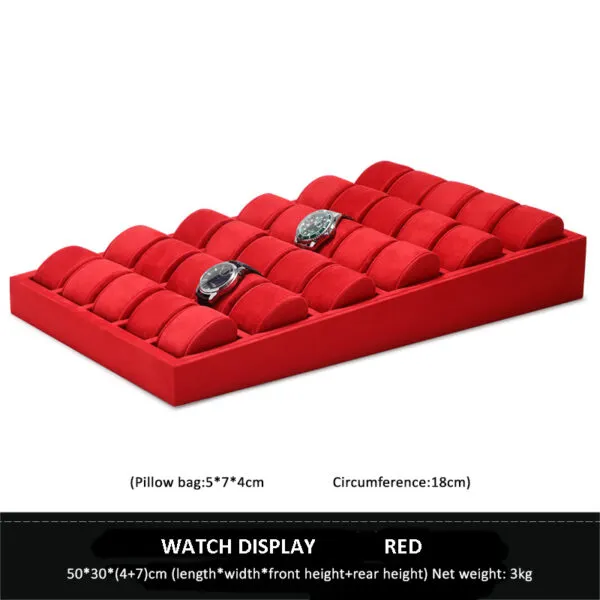 Watch Display Stand Set Orange, Green, Red, Blue Color & Microfiber, Velvet Material WS020-f Watch Display Stand Set Orange, Green, Red, Blue Color & Microfiber, Velvet Material WS020-f