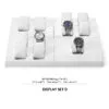Watch Display Stand Set White Color & Leather Material WS024-e
