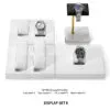Watch Display Stand Set White Color & Leather Material WS024-f