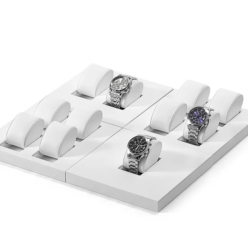 Watch Display Stand Set White Color & Leather Material WS024-g