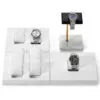 Watch Display Stand Set White Color & Leather Material WS024-j