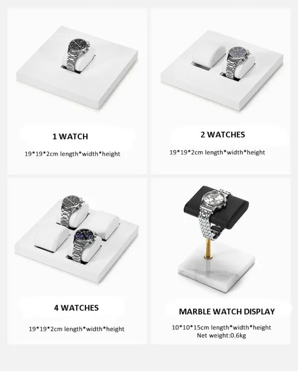 Watch Display Stand Set White Color & Leather Material WS024-l