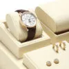 Jewelry Watch Display Stand Set Off-White Color & Microfiber Material DS168