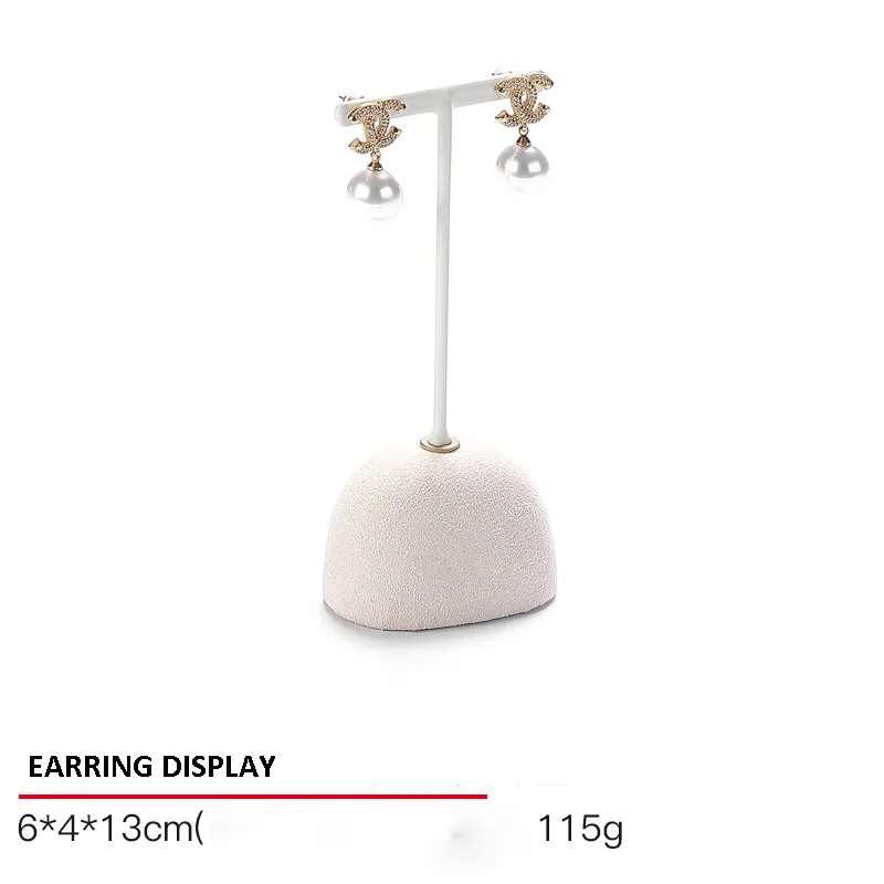 Jewelry Display Stand Set Beige Color & Microfiber Material DS139-d