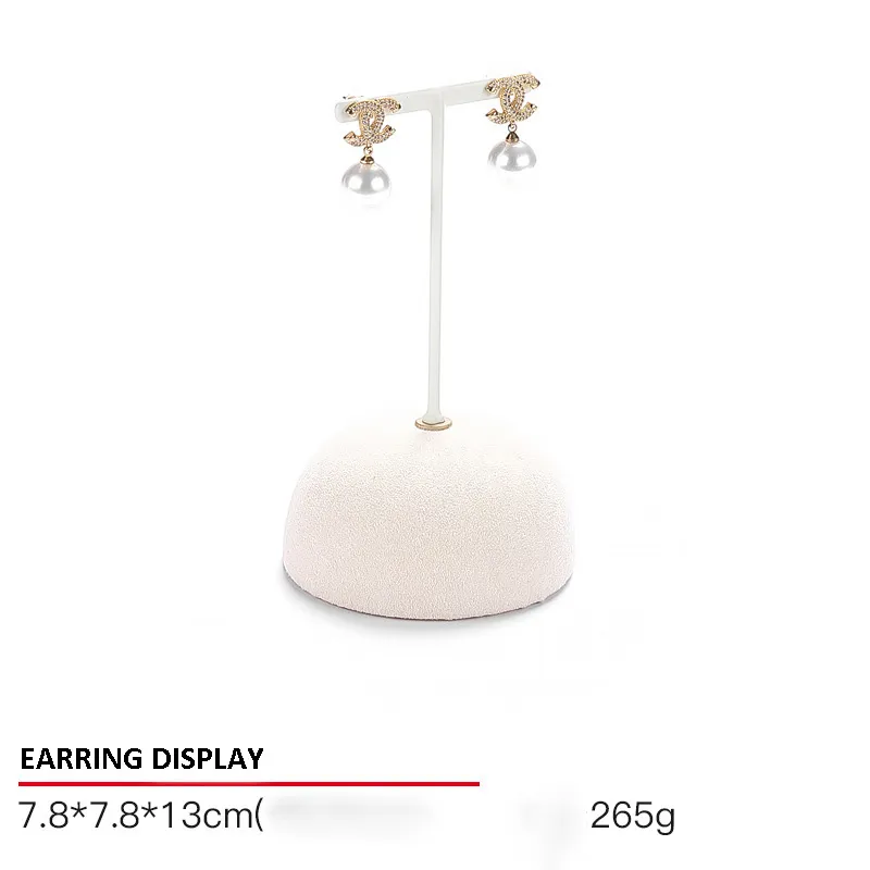 Jewelry Display Stand Set Beige Color & Microfiber Material DS139-e