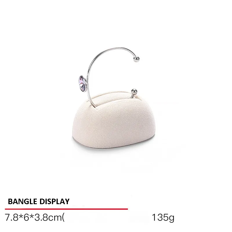Jewelry Display Stand Set Beige Color & Microfiber Material DS139-f