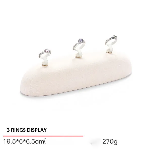 Jewelry Display Stand Set Beige Color & Microfiber Material DS139-i