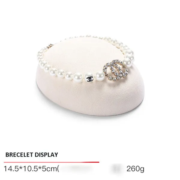 Jewelry Display Stand Set Beige Color & Microfiber Material DS139-l