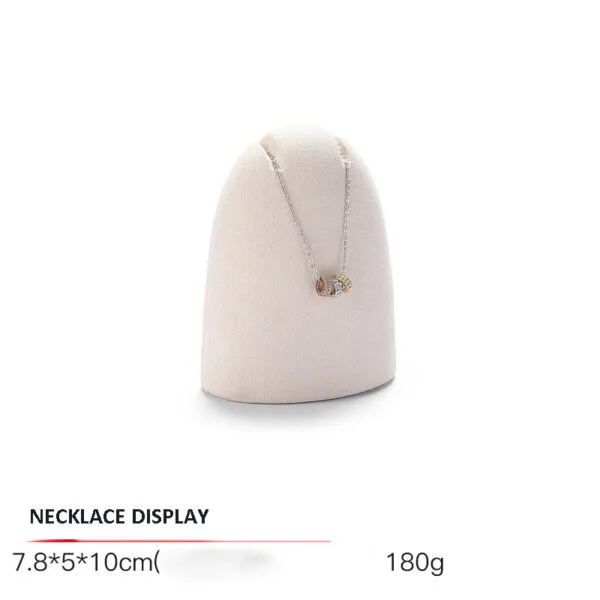 Jewelry Display Stand Set Beige Color & Microfiber Material DS139-n