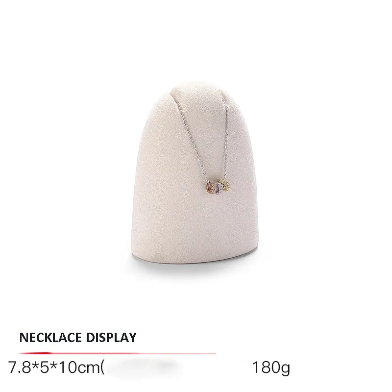 Jewelry Display Stand Set Beige Color & Microfiber Material DS139-n