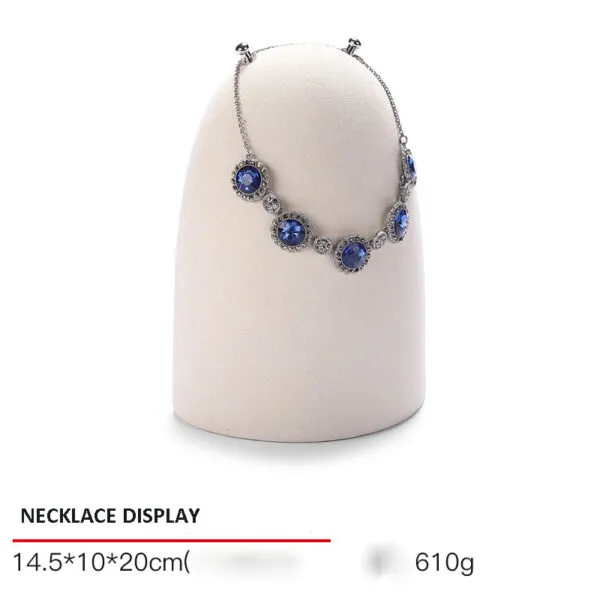 Jewelry Display Stand Set Beige Color & Microfiber Material DS139-o