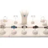 Jewelry Display Stand Set Beige Color & Microfiber Material DS139-x