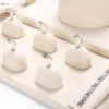 Jewelry Display Stand Set Beige Color & Microfiber Material DS139-y