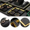 Jewelry Display Stand Set Black Color & Fabric Material DS141-ad