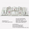 Jewelry Display Stand Set Grey, White Color & Pu Leather Material DS137-l