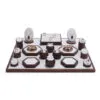 Jewelry Display Stand Set Light Grey Color & Microfiber, Wood Material DS142-af