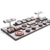 Jewelry Display Stand Set Light Grey Color & Microfiber, Wood Material DS142-ai