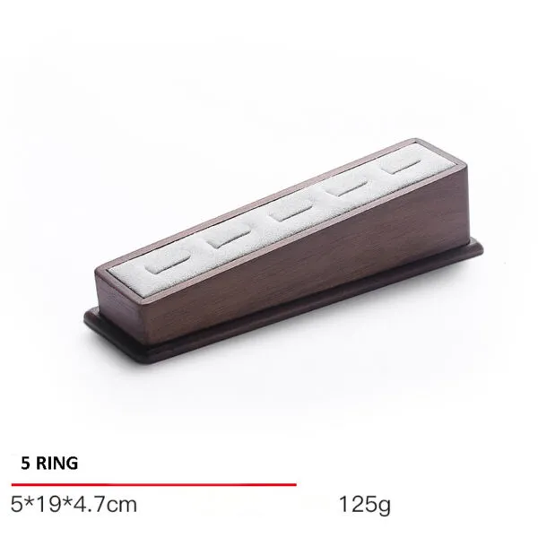 Jewelry Display Stand Set Light Grey Color & Microfiber, Wood Material DS142-m