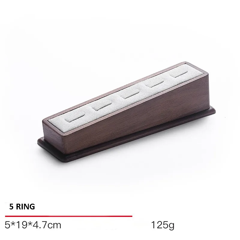 Jewelry Display Stand Set Light Grey Color & Microfiber, Wood Material DS142-m