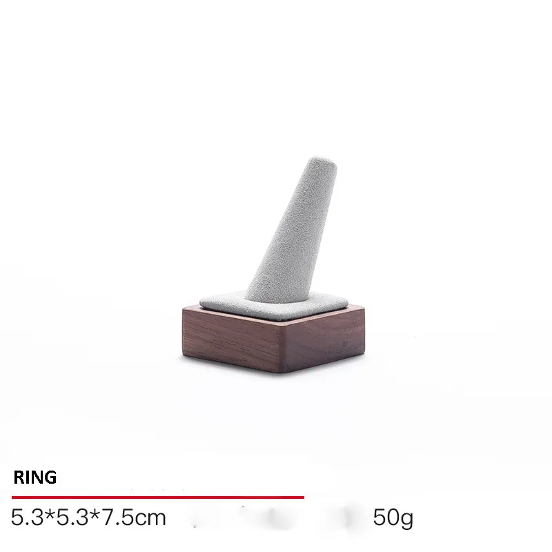 Jewelry Display Stand Set Light Grey Color & Microfiber, Wood Material DS142-u